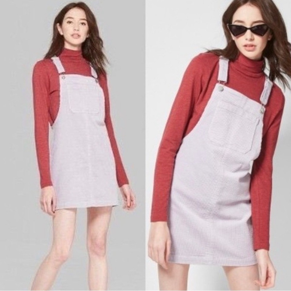Wild Fable Lavender Corduroy Overall Pinafore Dress